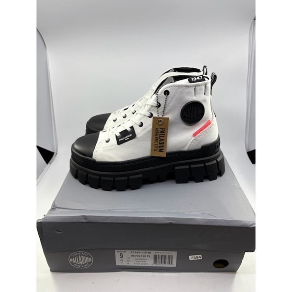 NEW Palladium Revolt Hi TX Ankle Boot 97242-116-M Start White Womens Size 9 - Picture 6 of 9